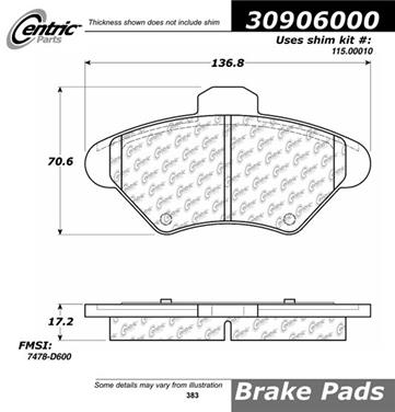 Disc Brake Pad Set CE 309.06000