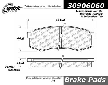 Disc Brake Pad Set CE 309.06060