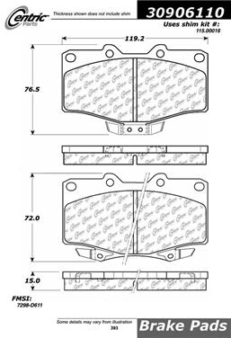 Disc Brake Pad Set CE 309.06110