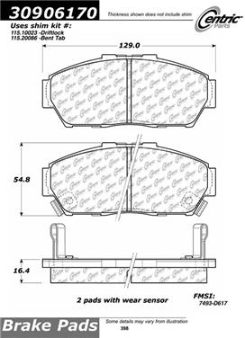 Disc Brake Pad Set CE 309.06170