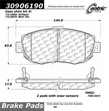 Disc Brake Pad Set CE 309.06190