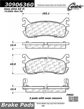 Disc Brake Pad Set CE 309.06360