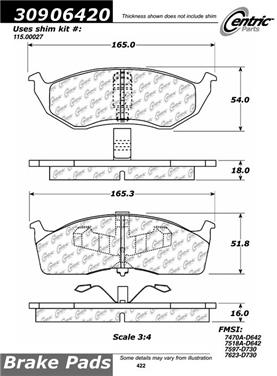 Disc Brake Pad Set CE 309.06420