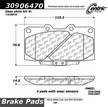 Disc Brake Pad Set CE 309.06470