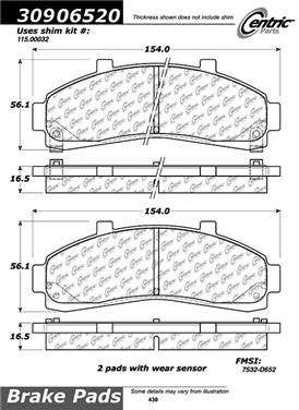 Disc Brake Pad Set CE 309.06520