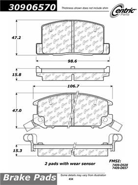 Disc Brake Pad Set CE 309.06570