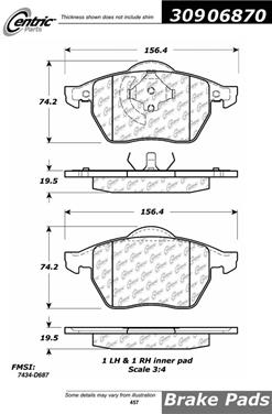 Disc Brake Pad Set CE 309.06870