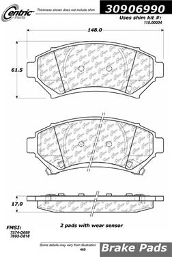 Disc Brake Pad Set CE 309.06990