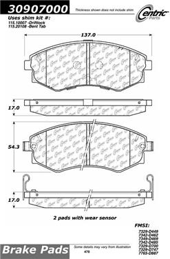 Disc Brake Pad Set CE 309.07000