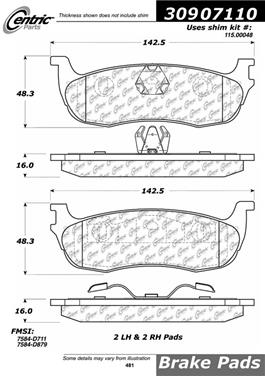 Disc Brake Pad Set CE 309.07110