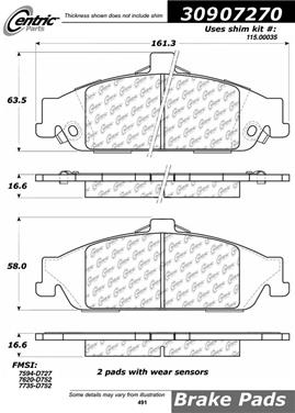 Disc Brake Pad Set CE 309.07270