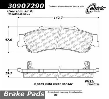 Disc Brake Pad Set CE 309.07290