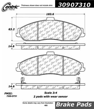 Disc Brake Pad Set CE 309.07310