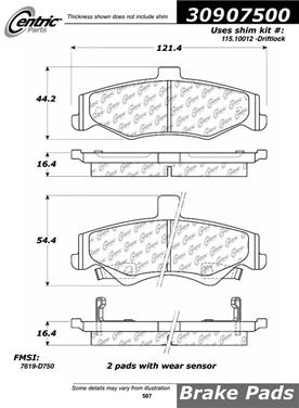 Disc Brake Pad Set CE 309.07500