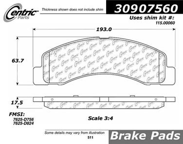 Disc Brake Pad Set CE 309.07560