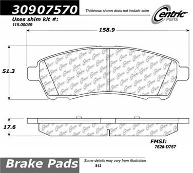 Disc Brake Pad Set CE 309.07570