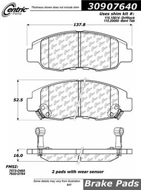 Disc Brake Pad Set CE 309.07640