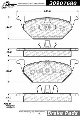 Disc Brake Pad Set CE 309.07680