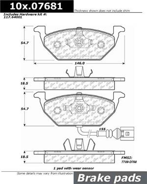 Disc Brake Pad Set CE 309.07681