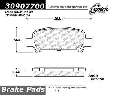 Disc Brake Pad Set CE 309.07700