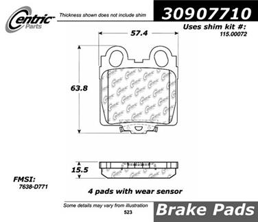 Disc Brake Pad Set CE 309.07710