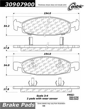 Disc Brake Pad Set CE 309.07900