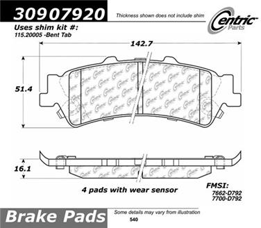 Disc Brake Pad Set CE 309.07920