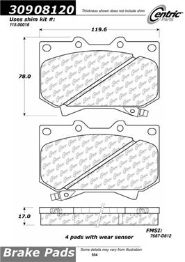 Disc Brake Pad Set CE 309.08120