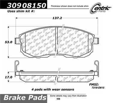 Disc Brake Pad Set CE 309.08150