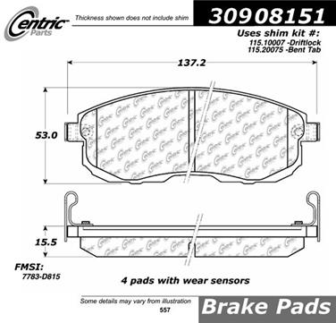 Disc Brake Pad Set CE 309.08151