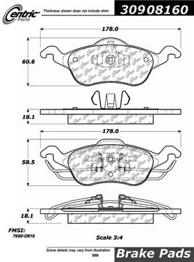 Disc Brake Pad Set CE 309.08160