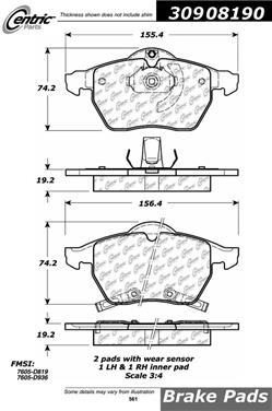 Disc Brake Pad Set CE 309.08190