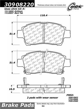 Disc Brake Pad Set CE 309.08220