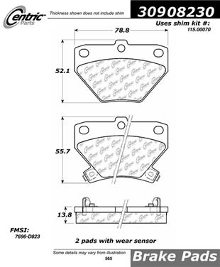 Disc Brake Pad Set CE 309.08230