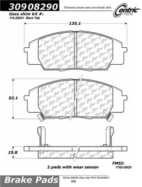 Disc Brake Pad Set CE 309.08290