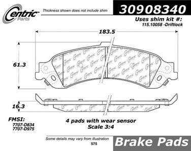 Disc Brake Pad Set CE 309.08340