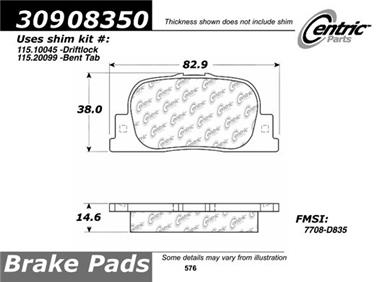 Disc Brake Pad Set CE 309.08350