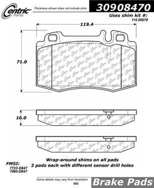 Disc Brake Pad Set CE 309.08470