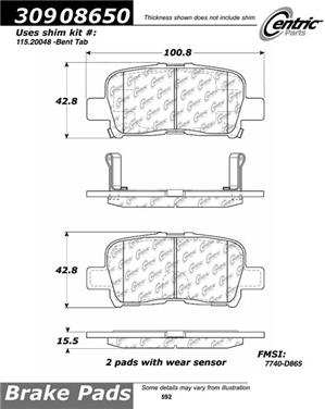 Disc Brake Pad Set CE 309.08650