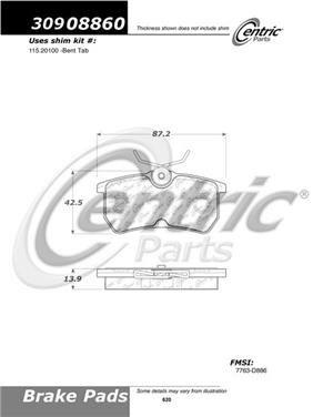 Disc Brake Pad Set CE 309.08860