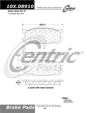 Disc Brake Pad Set CE 309.08910