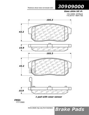 Disc Brake Pad Set CE 309.09000