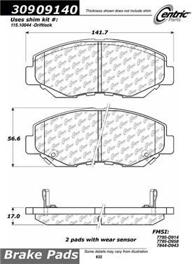 Disc Brake Pad Set CE 309.09140