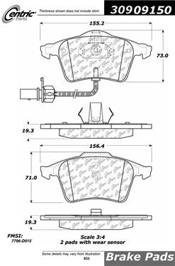 Disc Brake Pad Set CE 309.09150