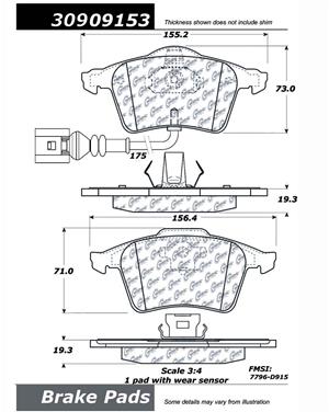 Disc Brake Pad Set CE 309.09153