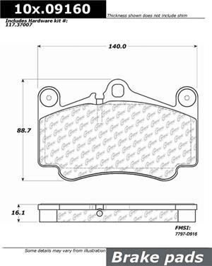 Disc Brake Pad Set CE 309.09160