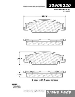 Disc Brake Pad Set CE 309.09220