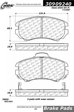 Disc Brake Pad Set CE 309.09240