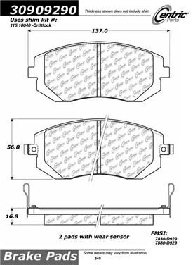 Disc Brake Pad Set CE 309.09290