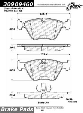 Disc Brake Pad Set CE 309.09460